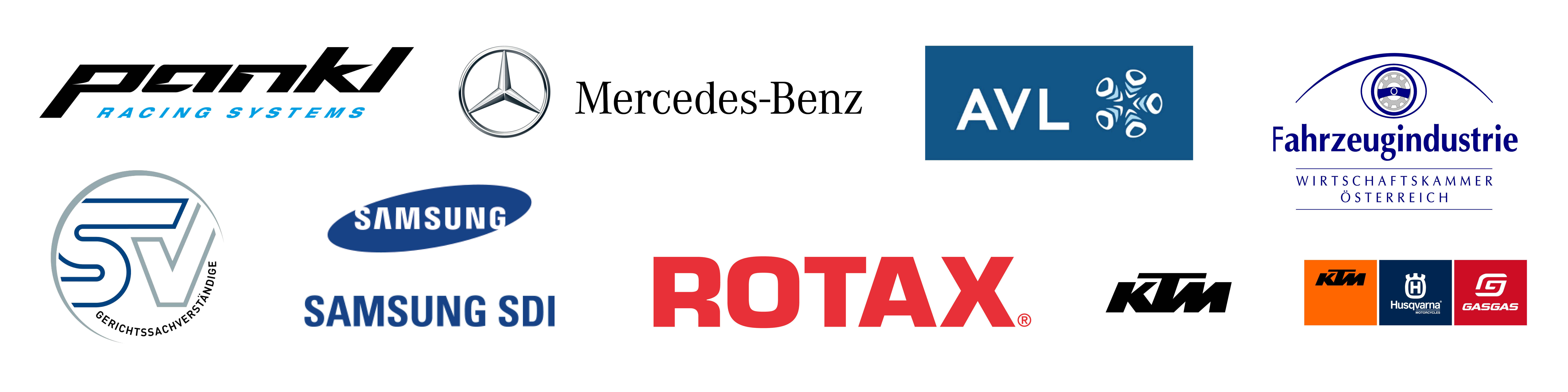 Wir danken unseren Sponsoren: AVL, Fachverband der Fahrzeugindustrie, General Dynamics, Hauptverband der Gerichtssachverständigen, KTM, Mercedes Benz, Pankl Racing Systems, Rotax, Samsung SDI